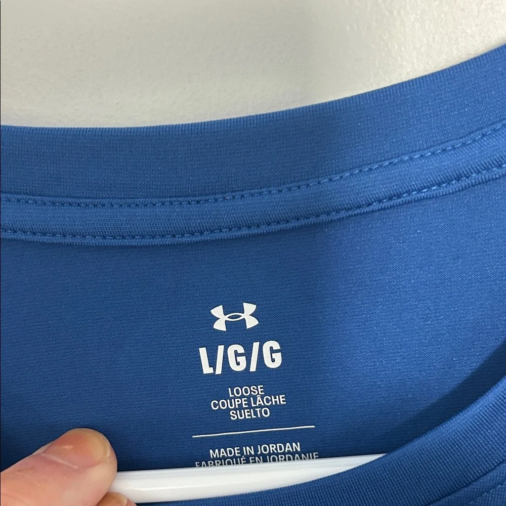 Under Armour Rush Men’s Royal Blue Short-Sleeve Performance Tee L - Picture 4 of 7